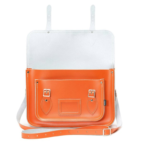 Zatchels Handmade Leather Satchel - Orange