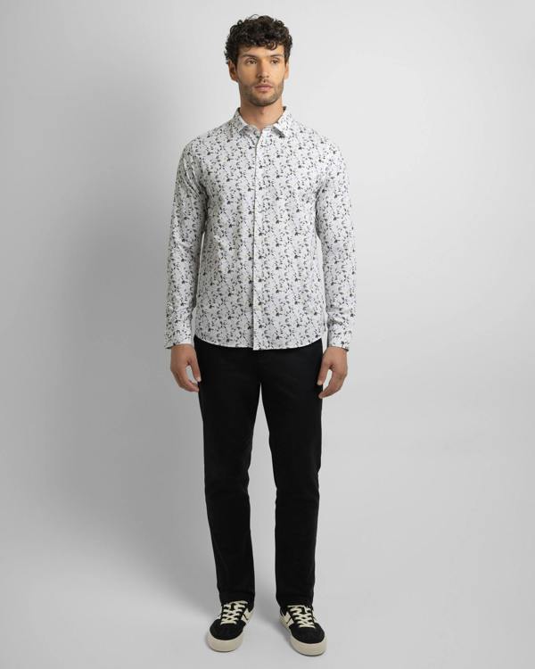 Steel & Jelly Limited Edition Sketch Floral Slim Fit Shirt