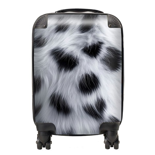 Warren Reed Snow Leopard Fur Print Suitcase