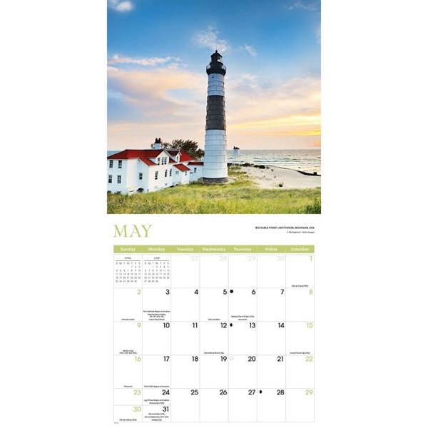 Lighthouses Calendar 2027, Wall Calendars, Month To View, Travel, Gift