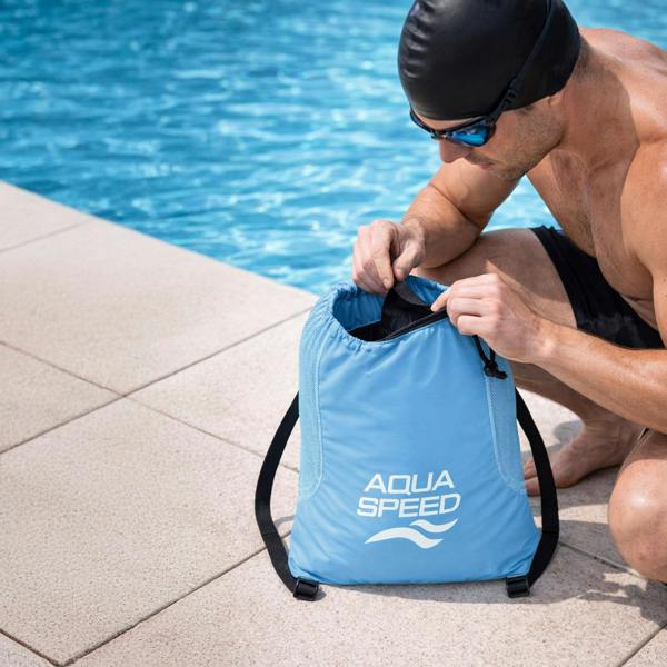 Aqua Speed Large Mesh Pool Backpack | Ventilated Bag for Wet Gear Storage