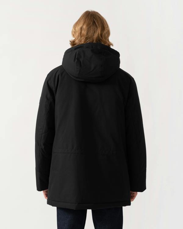 Back of the BOSS Orange Osiass1 Mens Parka - Black 001