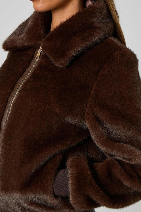 Urban Bliss Faux Fur Bomber Jacket