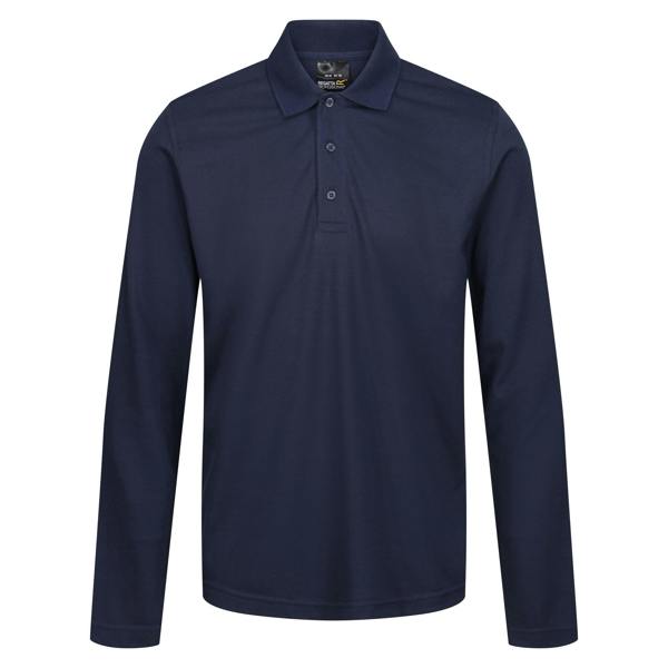 Regatta Professional Mens Long-Sleeved Polo Shirt - Navy - 