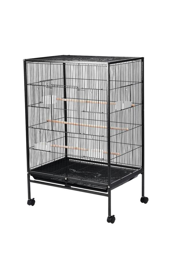 Living and Home Open Play Top Metal Pet Bird Cage with Casters