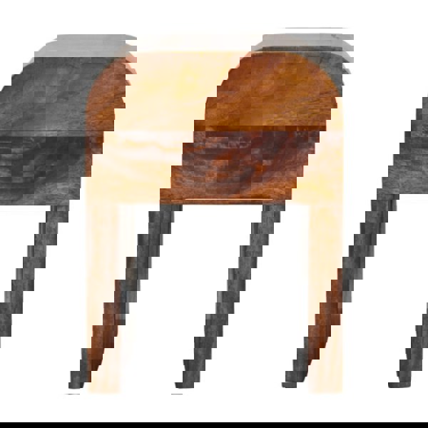 Artisan Furniture Solid Wood Mini Darcy Chestnut Nightstand with Curved Edges