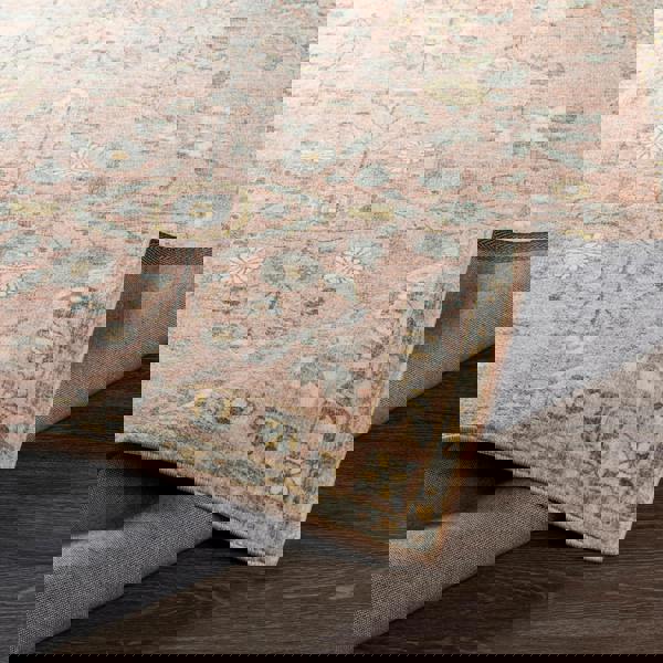 Livabliss Erin-Traditional Green Grey Cream Boho Rug