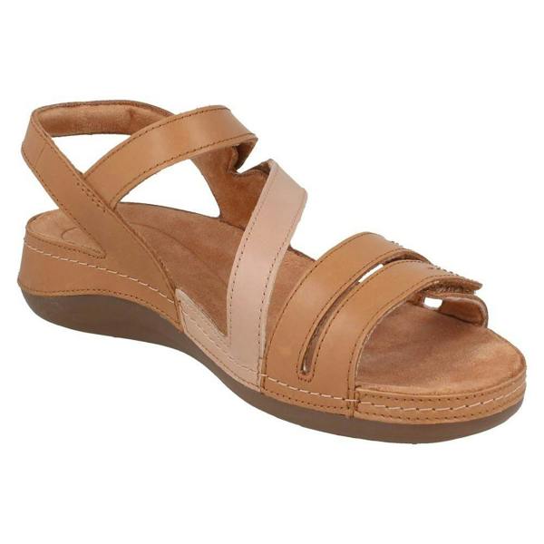 Clarks Ladies Clarks Hook and Loop Summer Sandals Cecily Mix