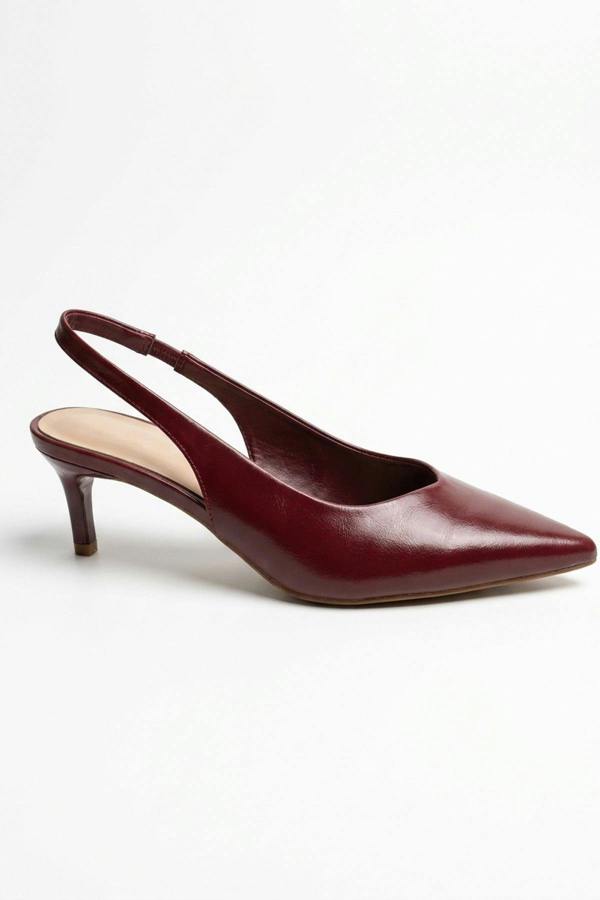 ikrush Cordelia Pointed Toe Slingback Kitten Heels