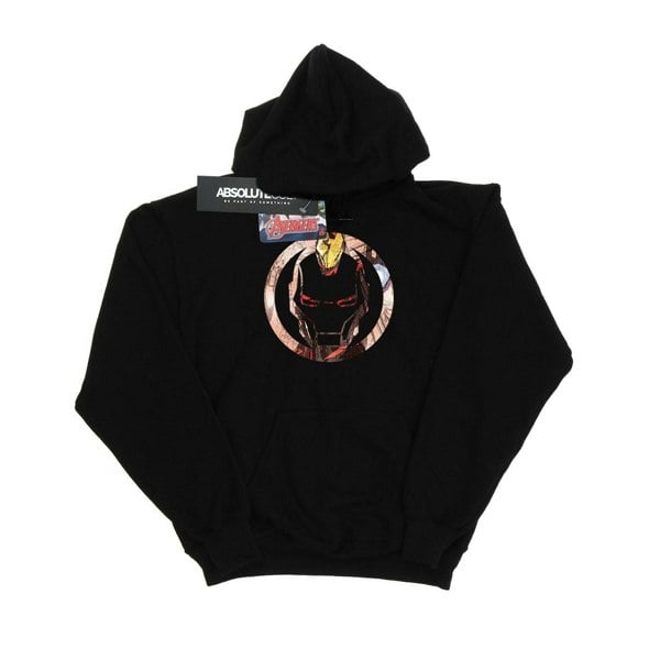 Marvel Boys Iron Man Montage Symbol Hoodie - Black