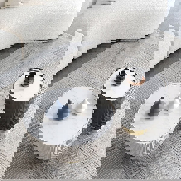 Theo Coffee Table Set, White & Black-Ritconcept-Rit Concept