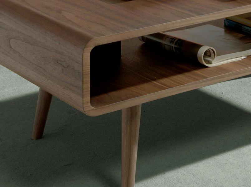 Angel Cerdá Rectangular Walnut Coffee Table 2021