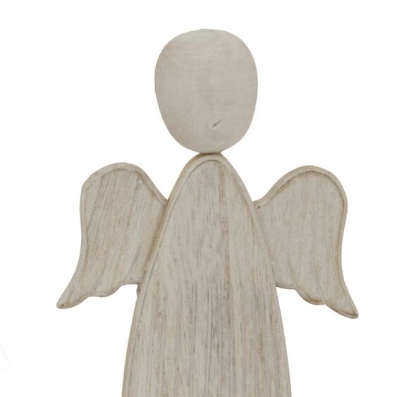 Hill Interiors White Washed Angel Christmas Decoration - White