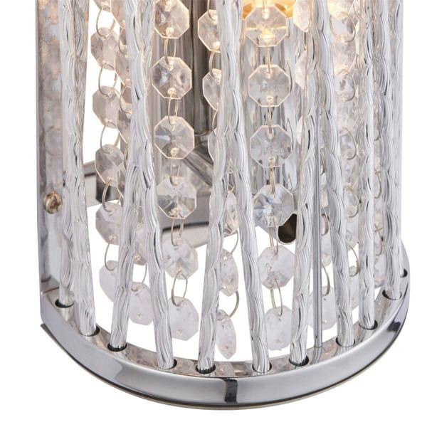 Pagazzi Lighting Marissa Chrome & Crystal Wall Light