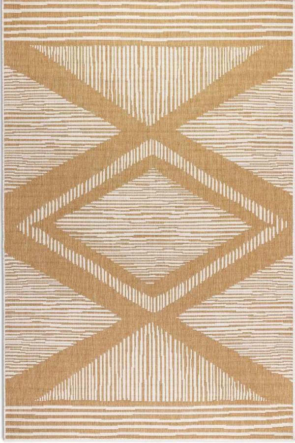 Hanse Home Reversible Indoor & Outdoor Yellow Rug – Rhombus Design