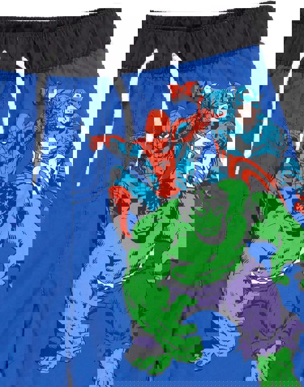 Marvel Boys Blue Spiderman, Hulk & Captain America Swim Shorts