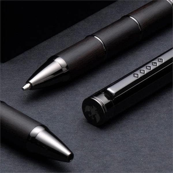 Tom Hessin Revolution Collection Charcoal Mechanical Pencil with Wooden Barrel & Gunmetal Trim