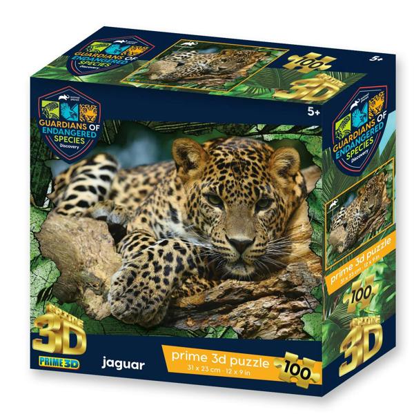 Prime 3D Puzzles Prime 3D Animal Planet GES Jaguar 100 Piece Puzzle