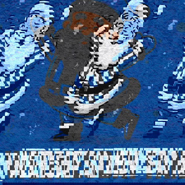 BritishmadeGifts Santa is a Wednesday Football Fan - Luxury Fleece Blanket 150cm X 150cm