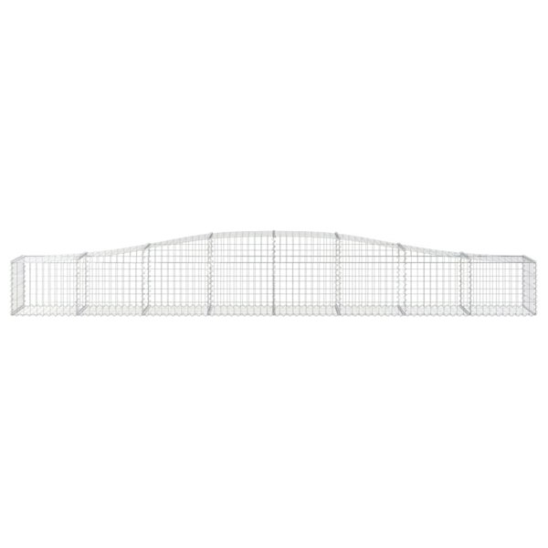 Berkfield Arched Gabion Basket 400x50x40/60 cm Galvanised Iron