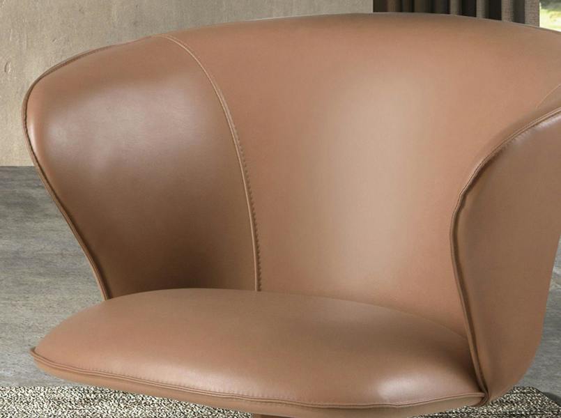 Angel Cerdá Swivel Chair in Camel Leatherette 4201