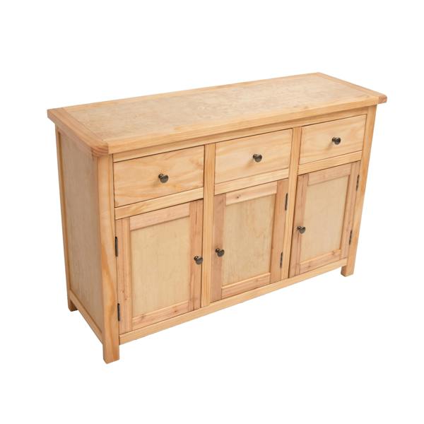 Cabinet Bits Lugo Waxed 3 Drawer 3 Door Sideboard Brass Knob