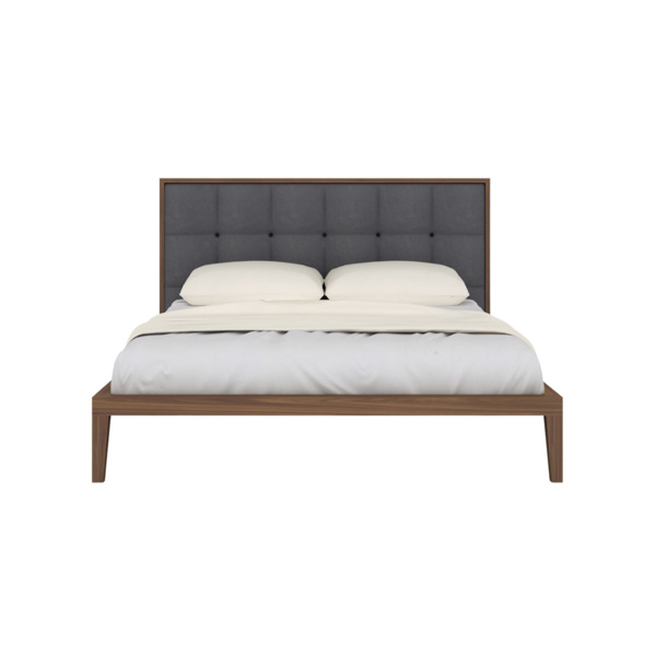 Calla Kingsize Bed - Walnut / Grey