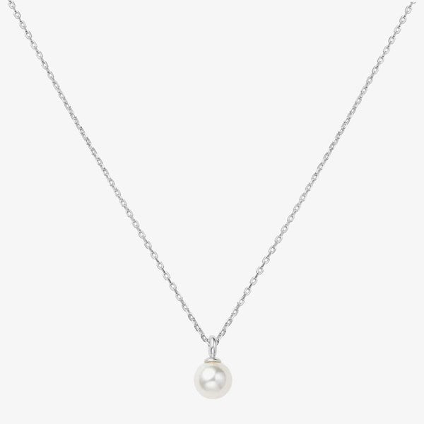 Ania Haie Miss Dainty Sterling Silver Shell Pearl Pendant Necklace N065-01H