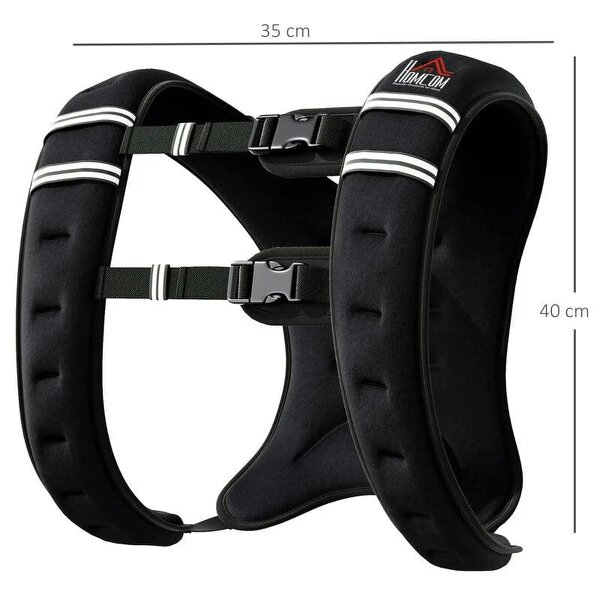 10KG Weighted Vest, Running Weight Vest with Adjustable Strap, Convenient Pocket and Reflective Strips for Men and Women