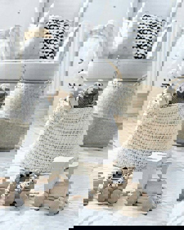 Medium cotton basket IVORY - Zuri House