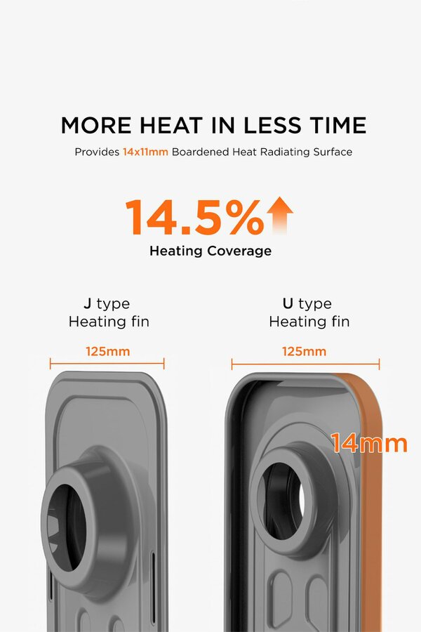 Living and Home Livingandhome 11-Fin Electric Heater Oil-Filled Radiator Heating with Remote Control & LED Touch Screen
