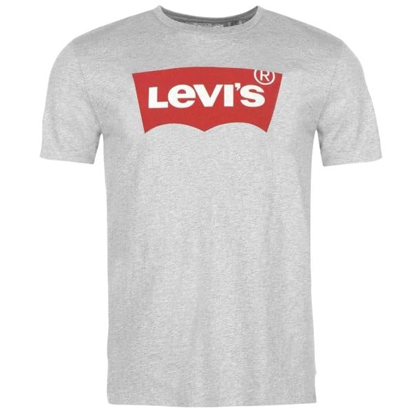 Levis Mens Batwing Logo T-Shirt - Grey/Red - 