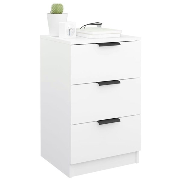 Berkfield Bedside Cabinet White 40x36x65 cm