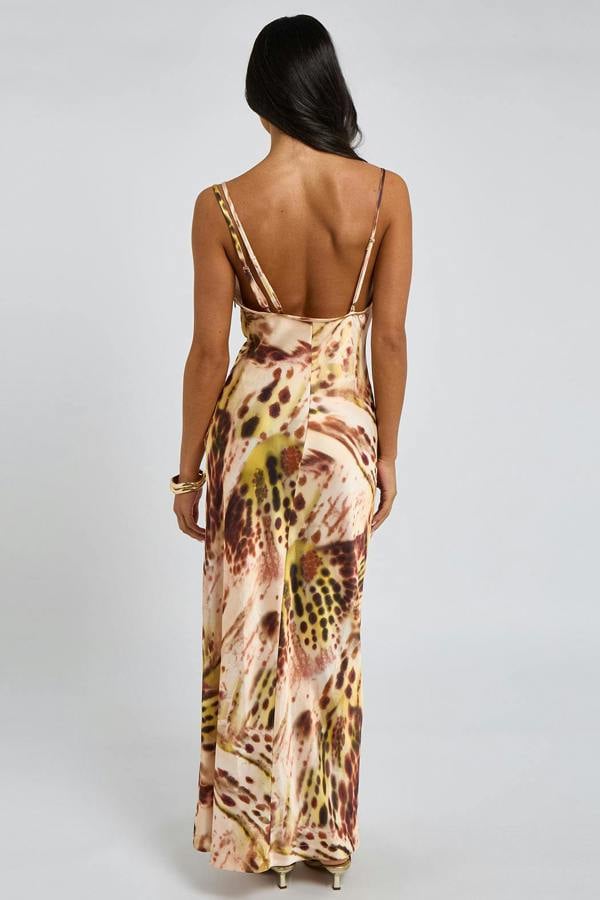 Urban Bliss Green Cowl Neck Maxi Dress