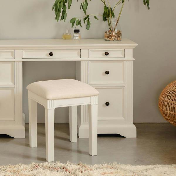 Statement Furniture Gainsborough Upholstered Stool Dressing Table Cushion Seat Assembled