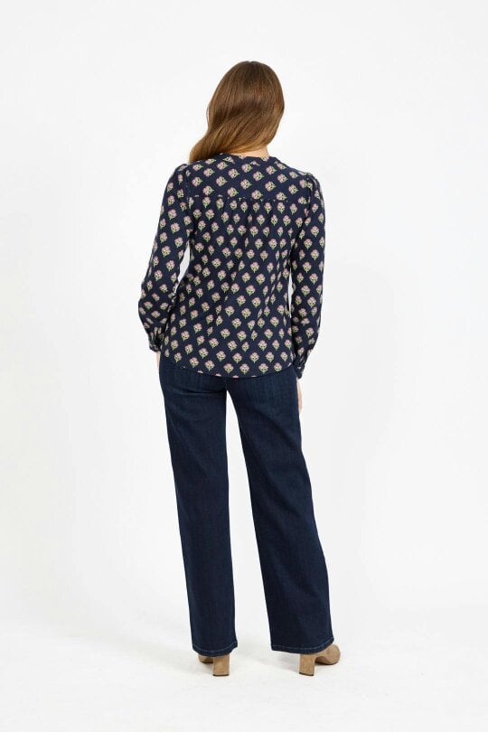Mudflower Leaf Print Cotton Shirt
