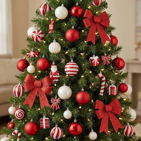 Garden Greatness 80 Piece Candy Themed Christmas Bauble Set