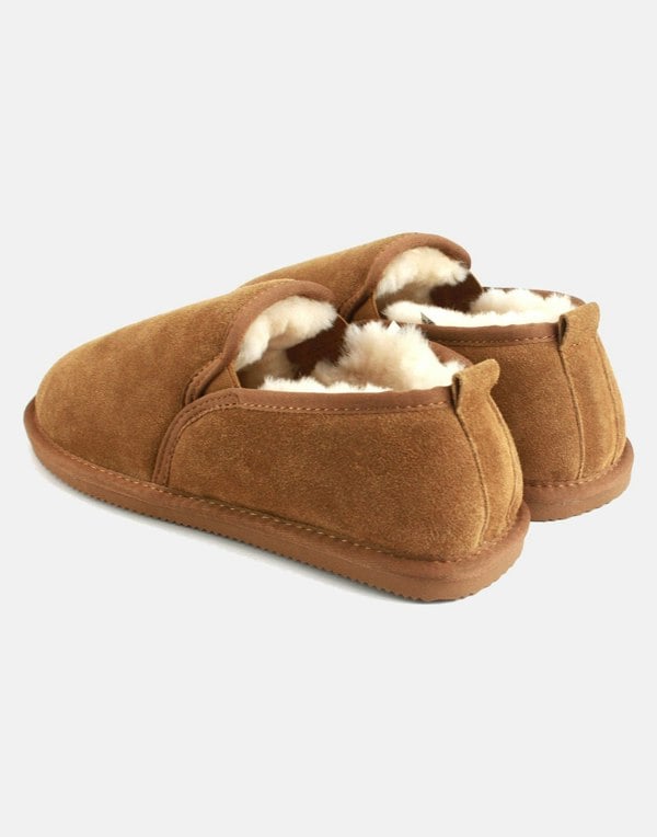 Men's Fife Sheepskin and Suede Slipper Boots – Chestnut - British Boxers