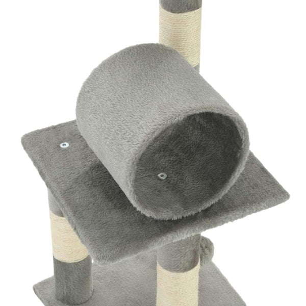 Berkfield Cat Tree with Sisal Scratching Posts 65 cm Grey