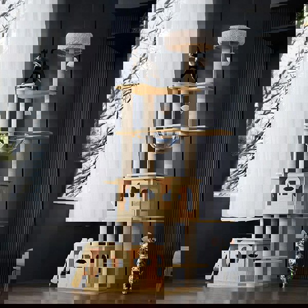 Jago Cat Climber, Wood Cat Tree, Oak-Weilai Concept-Weilai Concept