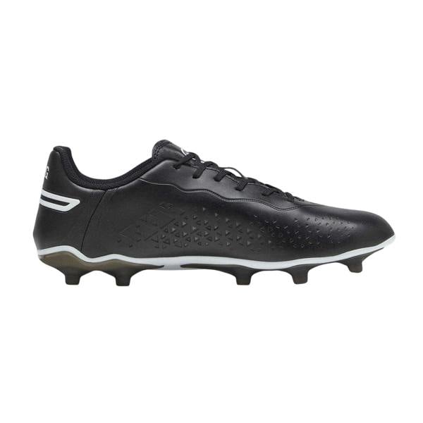 Puma Mens King Match Synthetic Leather Firm Ground Football Boots - Black/White - 