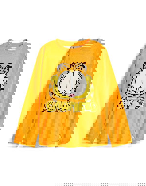 Garfield Womens Orange Big Face Long Sleeve Long Leg Pyjama Set