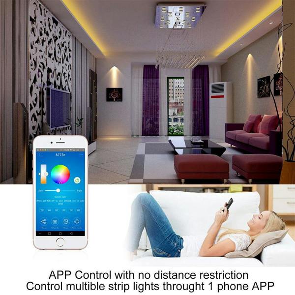ENER-J 5M WiFi LED Strip Kit with 6A Adapter, CCT Changing & Dimmable, IP65, Works with Alexa, Google Home, iOS & Android