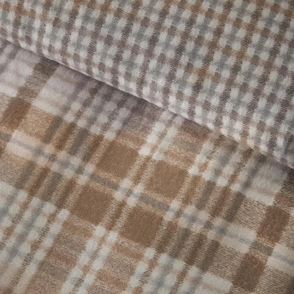 Catherine Lansfield Brushed Hamish Check Duvet Cover Set Natural
