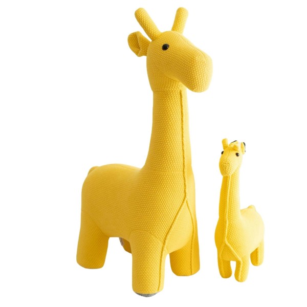 CROCHETTS Set of 2 cotton giraffe plush toys (Large + Mini) PLTY01LTM01