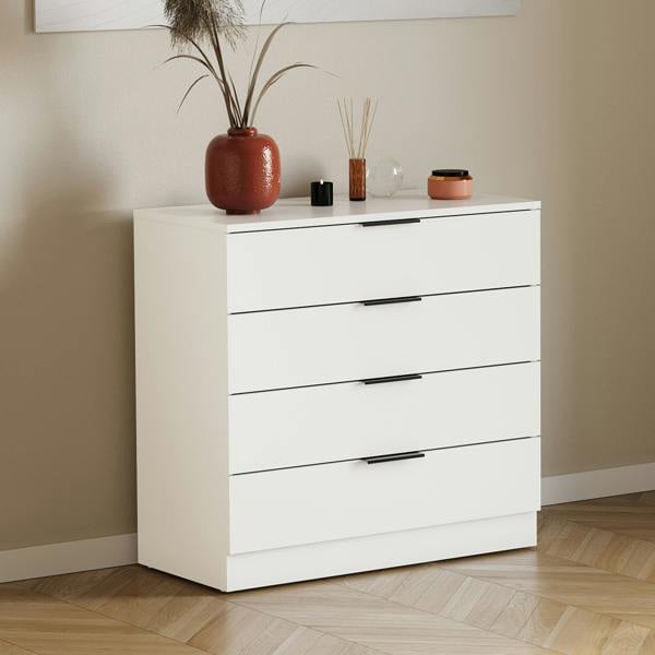 Vida Designs Trega 4 Drawer Chest, Black