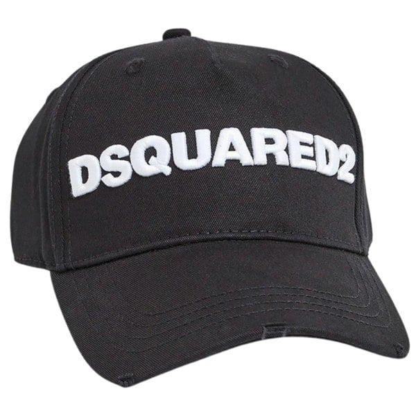 Dsquared2 White Logo Black Cap