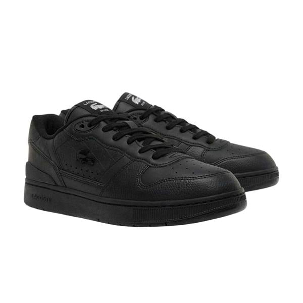 Lacoste Mens T-Clip Set Leather Trainers - Black - 