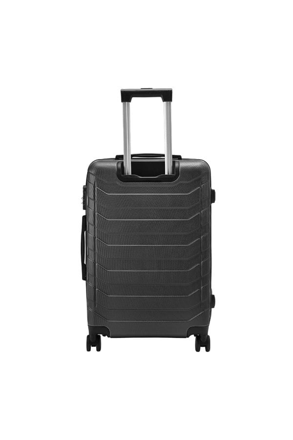 Living and Home Rolling Hardshell Luggage Travel Suitcase, 20" Black