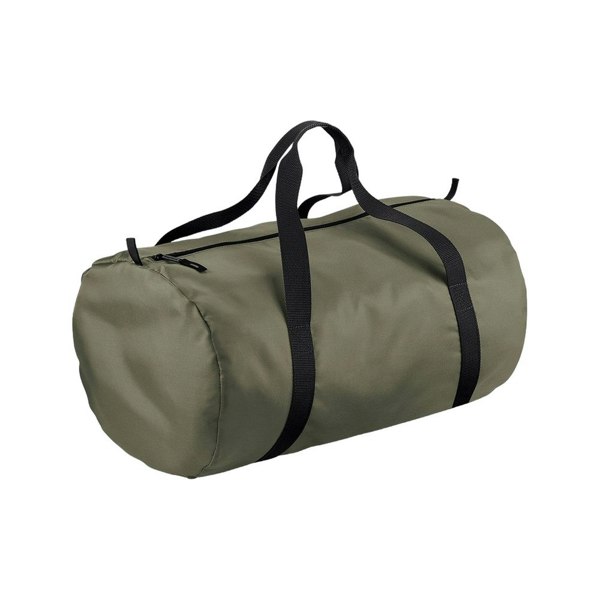 BagBase Packaway Barrel Bag - Olive Green/Black